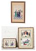 Estate Lot of 5 Antique Chinese Pith Paintings