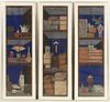 Set of 3 Antique Asian Paintings in Frames