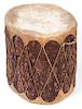 Vintage Native American Wood Log Drum