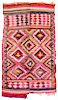 Antique Peruvian Textile/Wool Blanket or Rug: 82'' x 45''