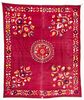 Central Asian Silk Embroidered Suzani, Circa 1900-1920
