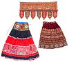 3 Old Embroidered Folk Textiles, India