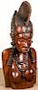 Large Vintage Sculpture of Masai Woman: 49' H