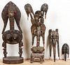 4 Modern African Wood Tribal Sculptures