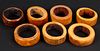 7 Assorted Flat-Sided Antique Bangles, Nigeria
