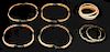8 Assorted Antique Dowry Bangles, India