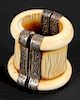 Antique Thick-Rimmed Cuff Bangle, India