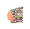* An 18 Karat Gold, Diamond, Coral and Multi Gem Brooch, Michele della Valle, 5.80 dwts.