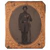 Civil War Sixth Plate Tintype of Pennsylvania Bucktail Soldier