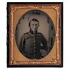 Confederate Sixth Plate Ambrotype of Armed North Carolina Private