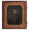 Confederate Sixth Plate Ambrotype Possibly Showing Private William A. Cooper, 61st Virginia Volunteers