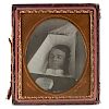 Powerful Postmortem Daguerreotypes of Men in Coffins, Incl. Subject with Blood Dripping from Mouth