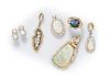 A Collection of Yellow Gold, Opal and Diamond Jewelry, 23.70 dwts.