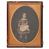 Stunning Half Plate Daguerreotype of a Girl and her Doll by McClees & Germon