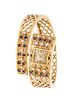 * A 14 Karat Yellow Gold, Sapphire and Diamond Bracelet Watch, Glycine, 30.30 dwts.