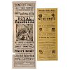 Amply Illustrated Minstrel Show Broadsides, Lot of Two