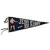 Heavyweight Boxing Champ, Jess Willard, Two Rare Wild West Show Promotional Pennants