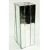 Mid Century Modern Lighted Mirrored Pedestal. Unsigned. Minor wear, scratches. Measures 36-1/2" H x
