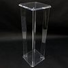 Tall Mid Century Modern Lucite Pedestal. Light scuffs to top. Measures 42-1/2" H, 14" squared top. 