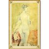 Large Modern Watercolor on Paper, Nude in Interior Scene, Unsigned. Good condition. Measures 24" H 