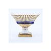 French Empire Style Cobalt and Gilt Reticulate Porcelain Compote. Unsigned. Rubbing to gilt. Measur