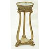 Neoclassical Style Painted and Carved Wood Planter. Includes insert to top. Normal seam splits, nic