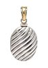 A Sterling Silver and 18 Karat Yellow Gold Oval 'Cable' Locket, David Yurman, 21.50 dwts.