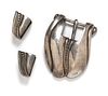 A Sterling Silver 'Pecos Conchas' Belt Buckle Set, Barry Kieselstein-Cord, Circa 1981, 76.80 dwts.