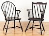 Four miscellaneous Windsor chairs