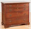 Chippendale style walnut chest of drawers