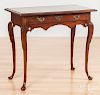 Queen Anne style walnut dressing table