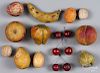 Collection of antique stone fruit.