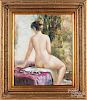 Contemporary oil on canvas female nude