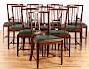 Set of ten Federal style mahogany dining chairs