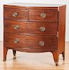 Georgian mahogany bowfront chest of drawers