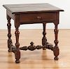 William and Mary style one-drawer work table