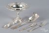 Sterling silver compote and flatware