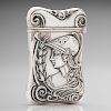 Sterling Match Safe Decorated with Greek Figure
