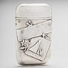 Sterling Match Safe with Mayflower Sailboat