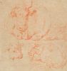 SCHOOL OF PETER PAUL RUBENS (Flemish 1577-1640) A DRAWING, "Studies of Cow, Lamb and Goat,"
