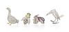 * A Collection of White Gold, Platinum and Multi Gem Brooches, 17.80 dwts.