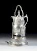 AN ANTIQUE AMERICAN SILVER PLATED LEMONADE PITCHER ON STAND, BY THE MERIDEN BRITANNIA COMPANY, MERIDEN, CONNECTICUT, CIRCA 1868,