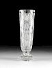 A CONTINENTAL CUT CRYSTAL VASE, LATE 19TH/EARLY 20TH CENTURY,