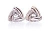 A Pair of White Gold and Diamond Earclip Earring Jackets, 10.60 dwts.