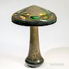 Dragonfly Pottery Table Lamp in the Style of Fulper Vasekraft