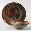 Makoto Yabe (1947-2005) Studio Pottery Bowl and Platter