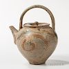 Makoto Yabe (1947-2005) Studio Pottery Teapot with Two Teacups
