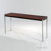 Rosewood Console with Chrome Legs