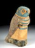 Colorful Egyptian Painted Wooden Horus Bird