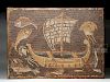 Fantastic Roman Mosaic - Ship & Sea Life